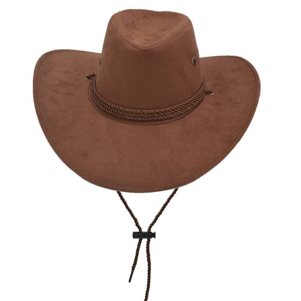 3559 Adult Western Suede Hat Cowboy Outdoorsman Hat Travelling Summer Cap